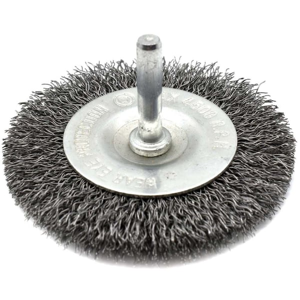 Superior Steel 2" Wire Wheel 1/4" Shank - Coarse Crimped Wire 4500 RPM S1860 - main